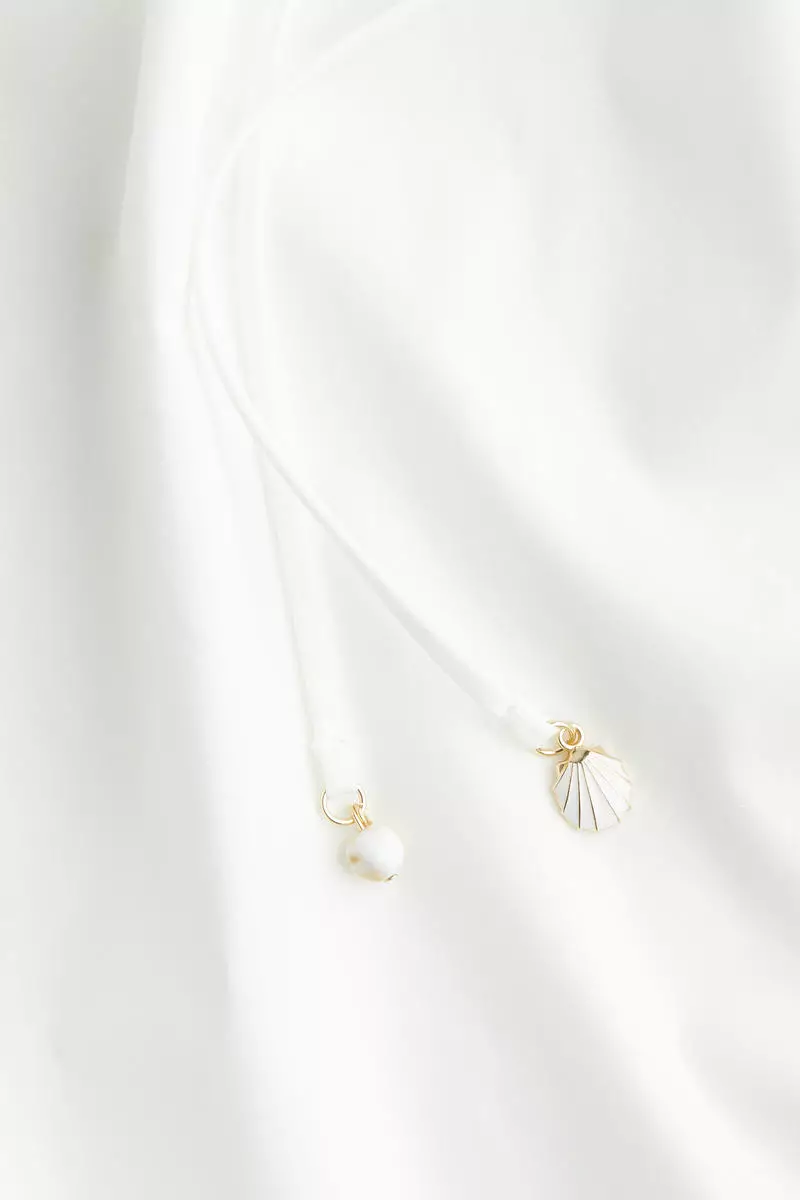 Drawstring-neck dress