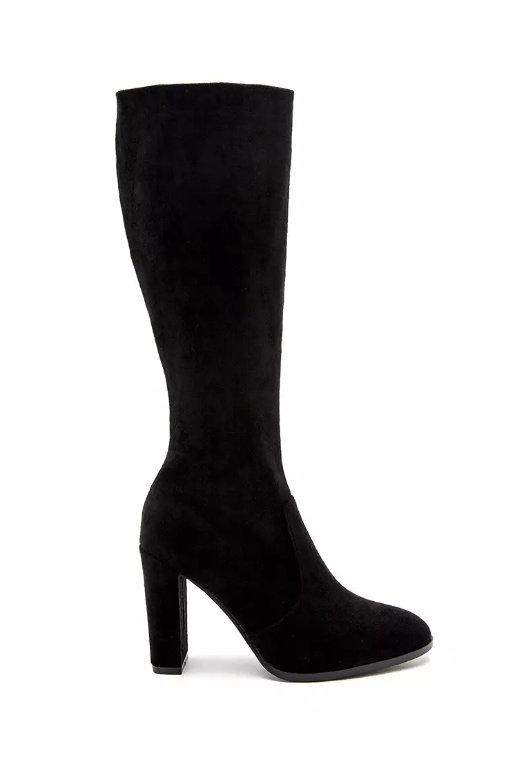 Discount on Twenty Eight Shoes  shoes - SKU: 9.5CM Zipper Suede Fabric Long Boots WTY3977-2