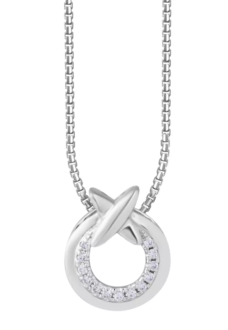 White gold pendant top set