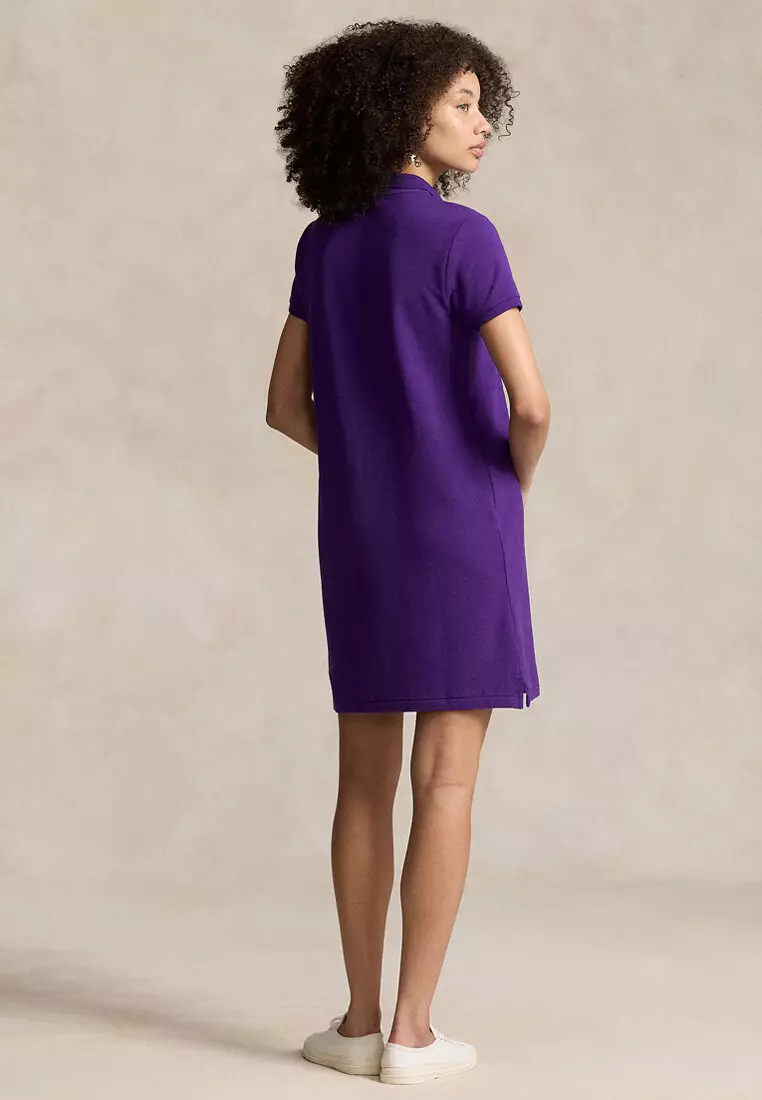 Cotton Mesh Polo Dress