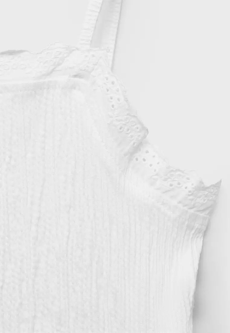 Top With Swiss Embroidery Detail