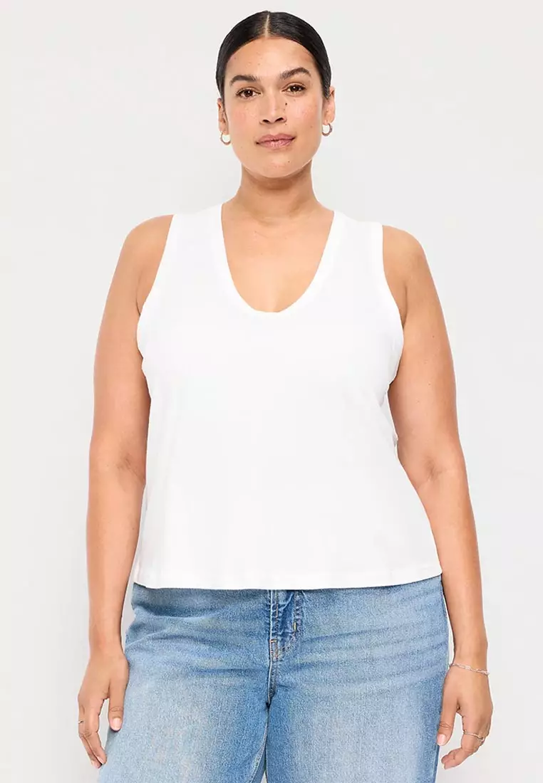 Relaxed Scoop-Neck Tank Top