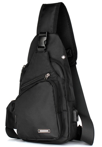 Sunnydaysweety black Large Capacity Casual Oxford Sling Bag A21032305BK B81FFAC7789EADGS_1