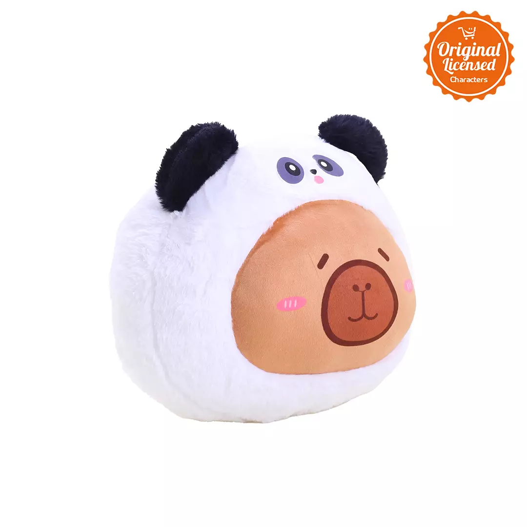 Boneka Bantal Kepala Kapibara Costum Panda White 30 cm