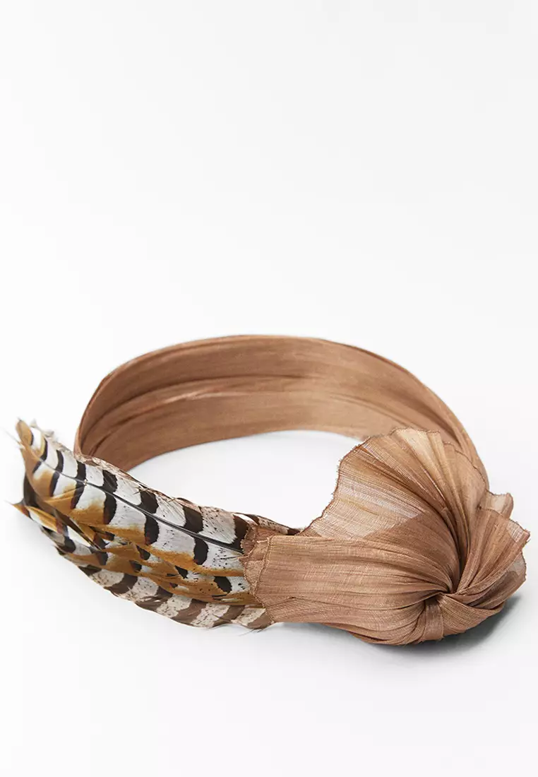 Feathered Silk Headband