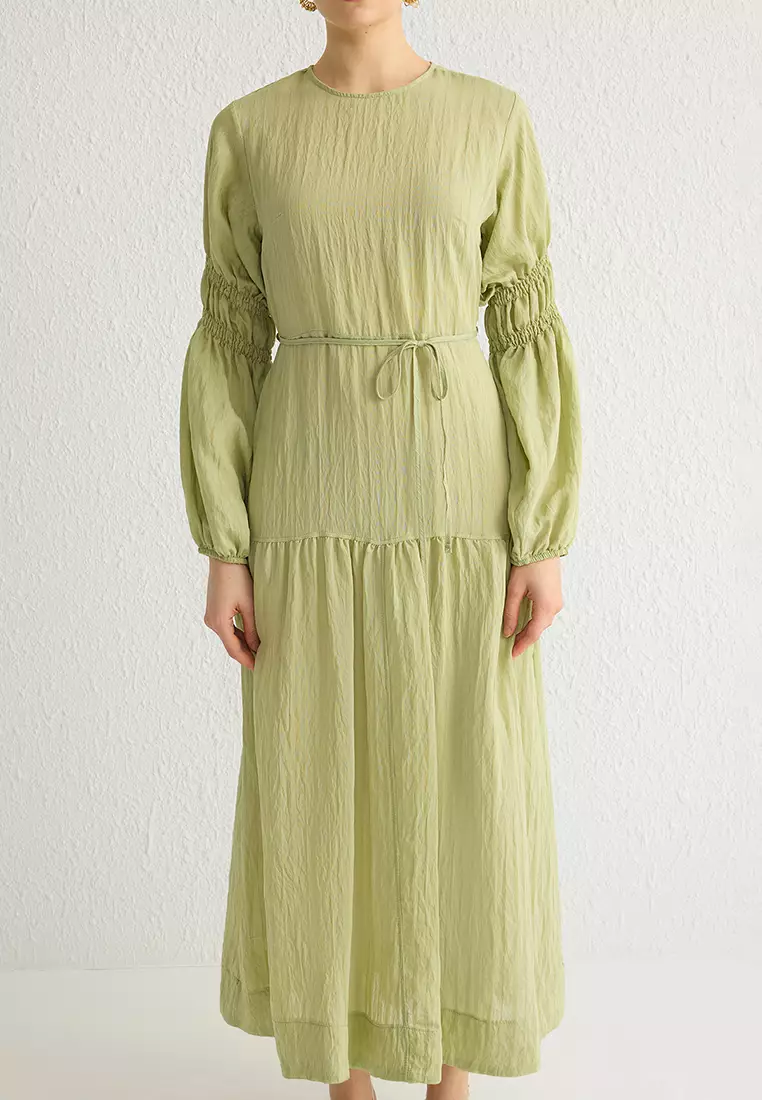 Buy Trendyol Ruched Maxi Woven Dress 2026 Online | ZALORA