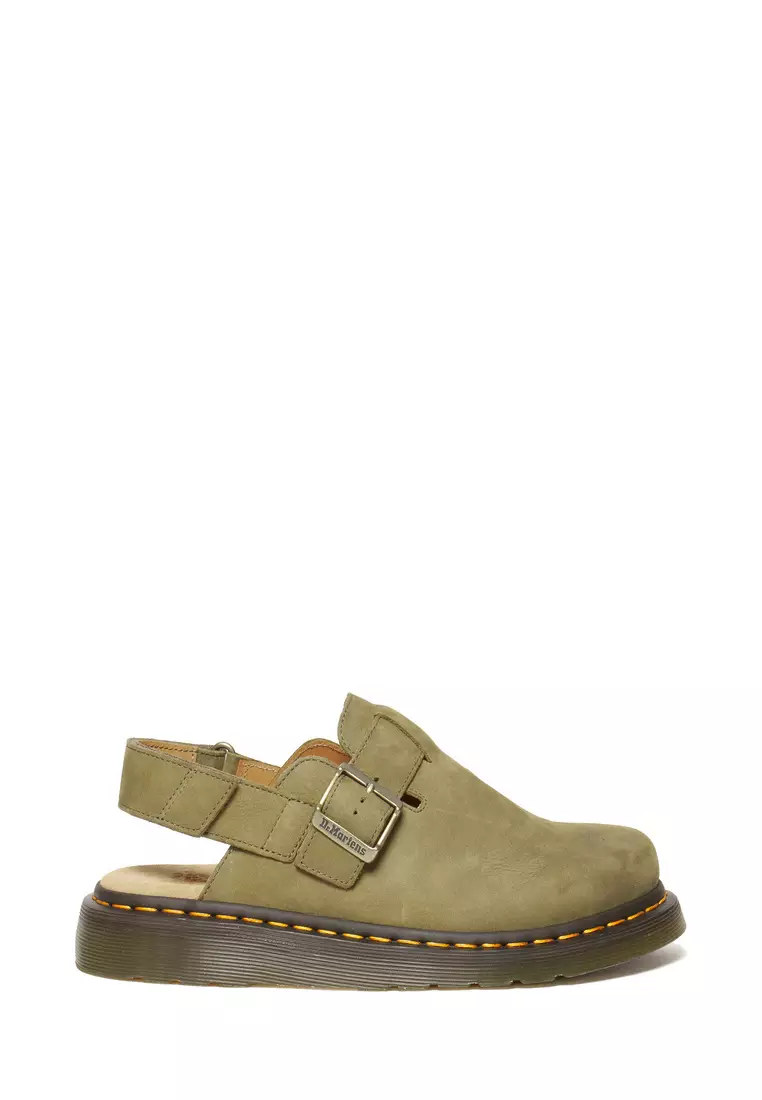 Discount on Dr. Martens  shoes - SKU: Jorge Ii Tumbled Nubuck Leather Slingback Mules