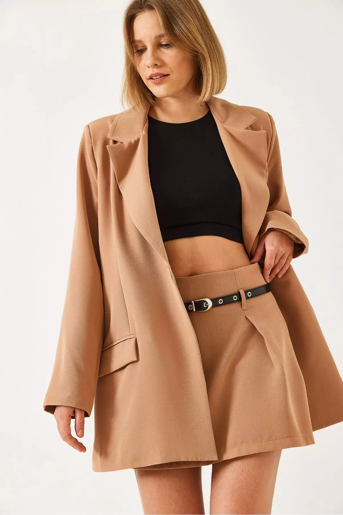 Women's Skirt Jacket Top And Bottom Set Mbms055 60501055