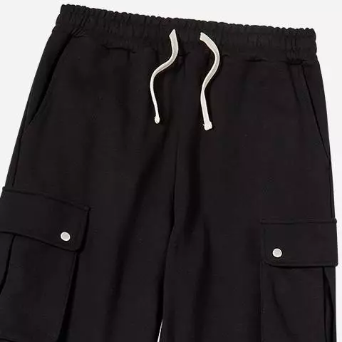 OVERSIZE CARGO JOGGER PANTS BLACK