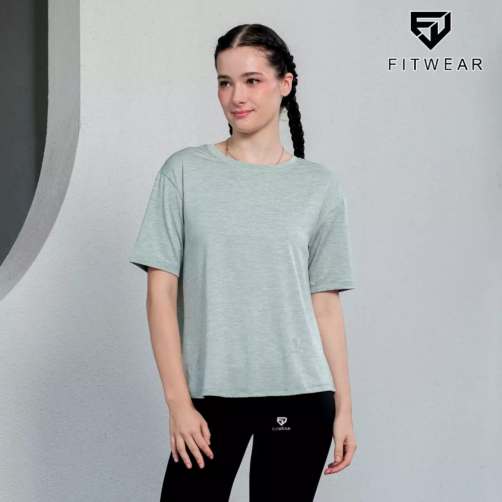 Fitwear - Kaos Olahraga Wanita FITWEAR DRYFIT OVERSIZE BETTY BACK TWIST TIE S/S - MINT