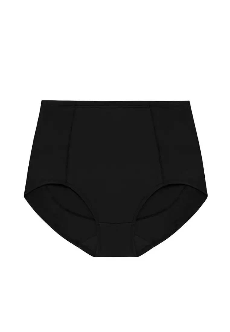 Plus Size Plus Size Basic Cotton Full Black Brief Panty