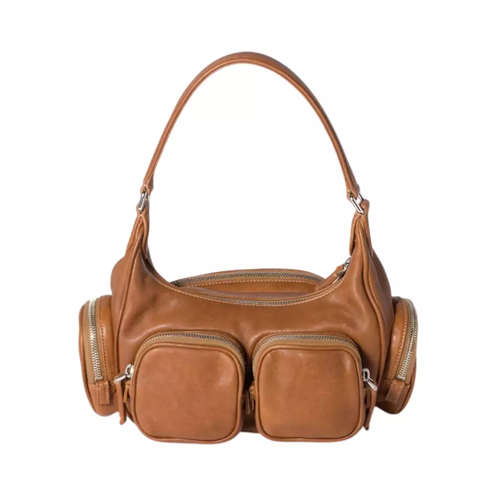 Pocket Nappa Leather Bag Caramel
