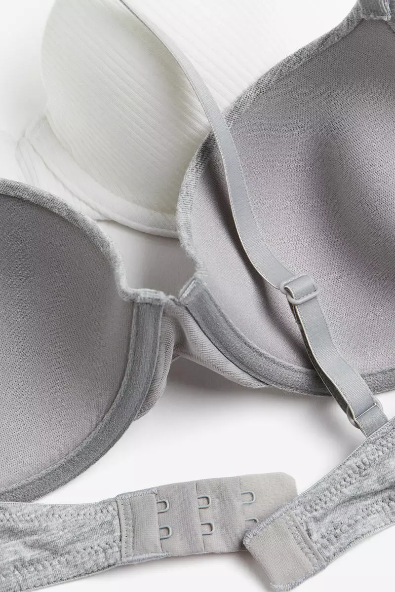 2-pack padded cotton T-shirt bras