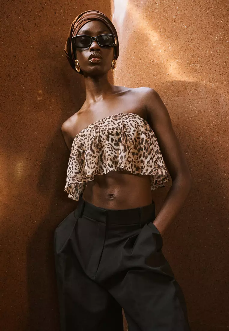 Leopard-Print Crop Top