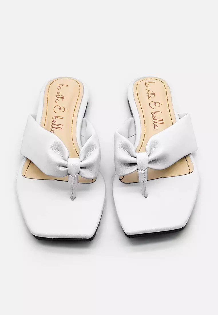 Women Flat Sandal Flip Flop Bow