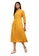 BIBA yellow BIBA Mustard Round Neck 3/4Th Sleeves Flared Dress 36276AA37560D5GS_2