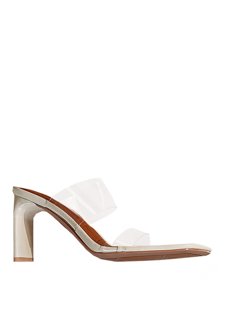 VANSA Simple Design Microfiber Leather High Heeled Sandals VSW-S67438