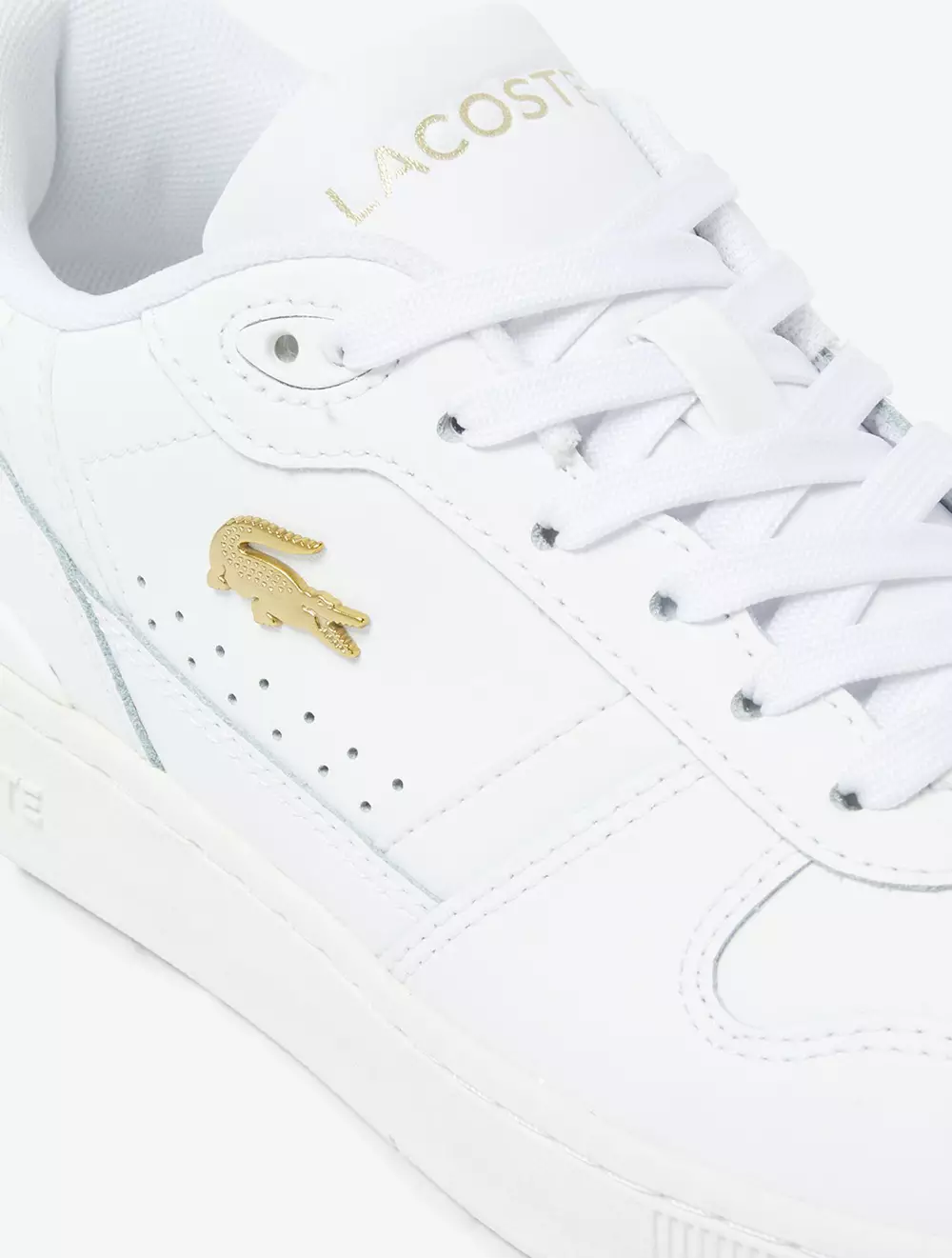 Women's T-Clip Set Leather Sneakers - White