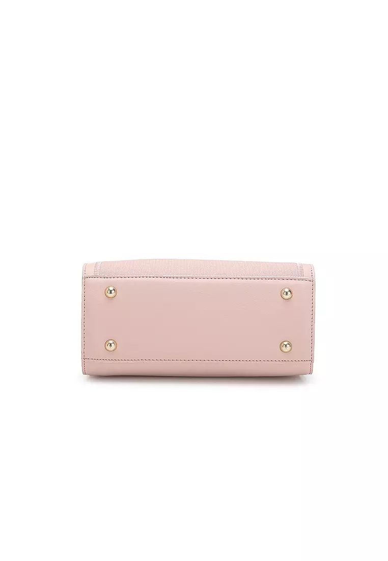 Women's Top Handle Bag / Sling Bag / Crossbody Bag / Shoulder Bag (Tas Tangan / Tas Selempang / Tas Bahu) - Merah Jambu