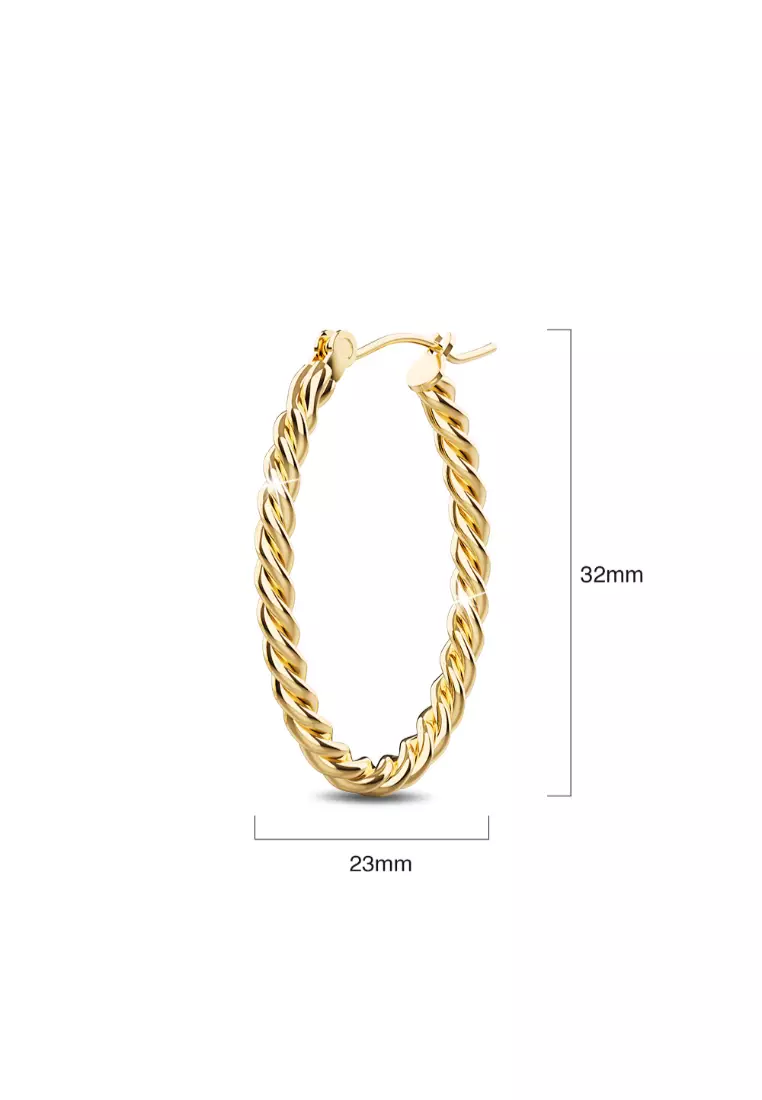 Mellenum Hoop Gold Layered Earrings