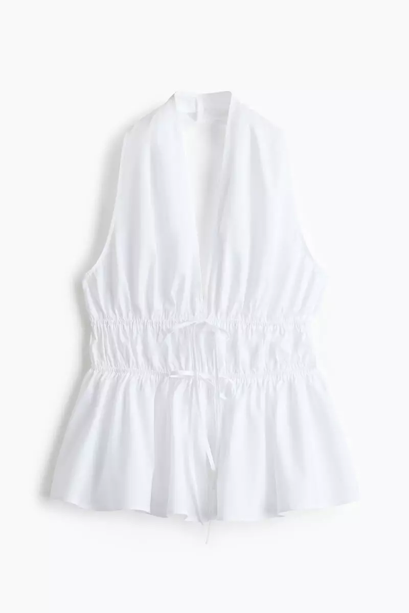 Peplum halterneck top