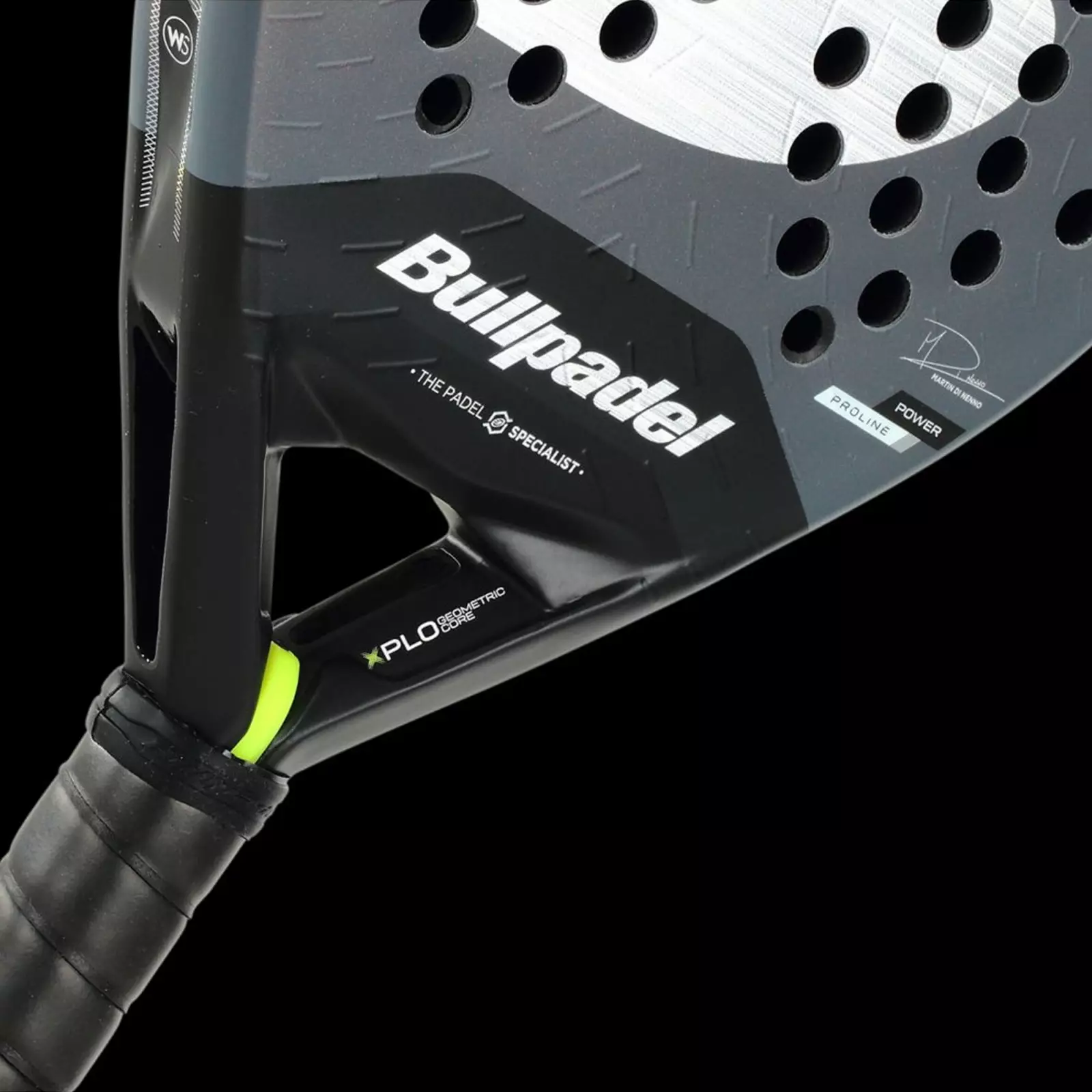 Raket Padel BULLPADEL Xplo Comfort 2026 360-370g Black Grey