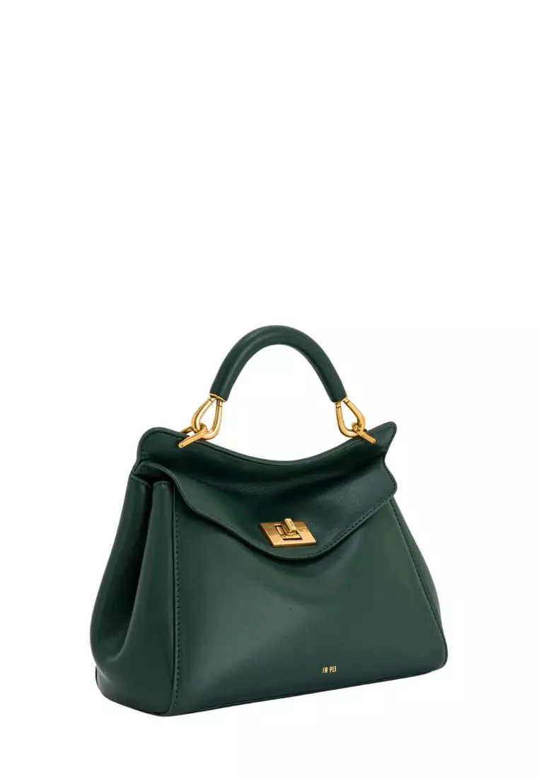 Lucia Classic Top Handbag - Dark Green