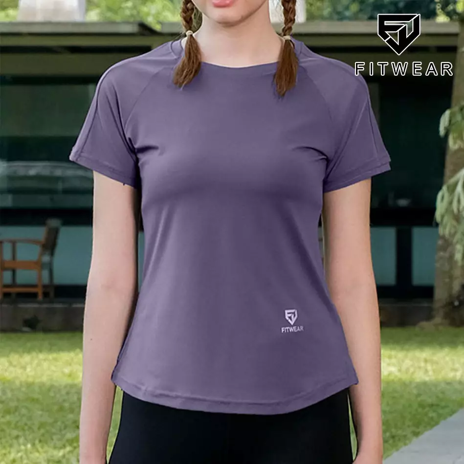 Fitwear - Kaos Olahraga Wanita GRITTE OVERSIZE DRYFIT BACK MESH - AMETHYST