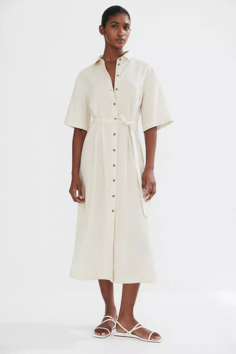 H and m white shirt dress sales