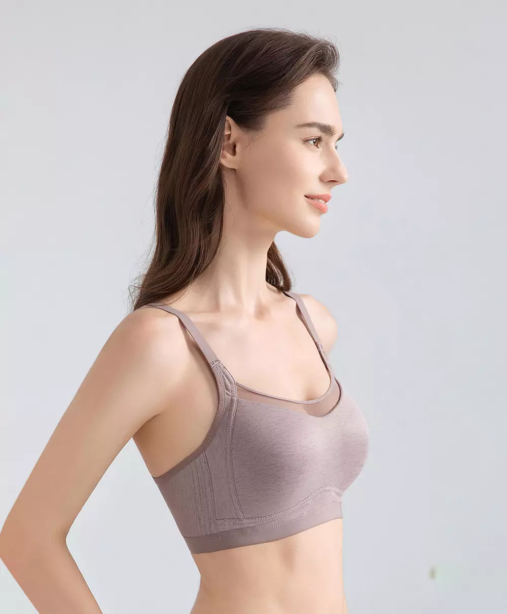 Sorella Bra Macey Stripy Wireless Full Cup B S10-30171B - Black