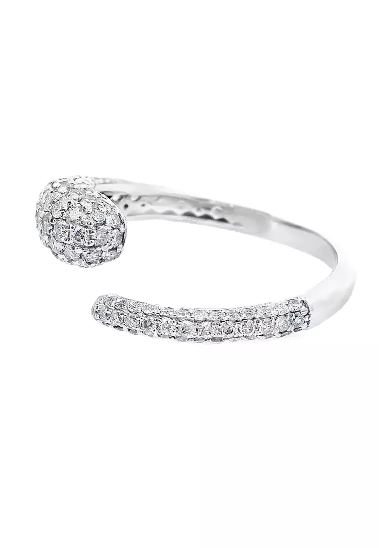 14K White Gold Diamond Ring Ladies DRL-3510