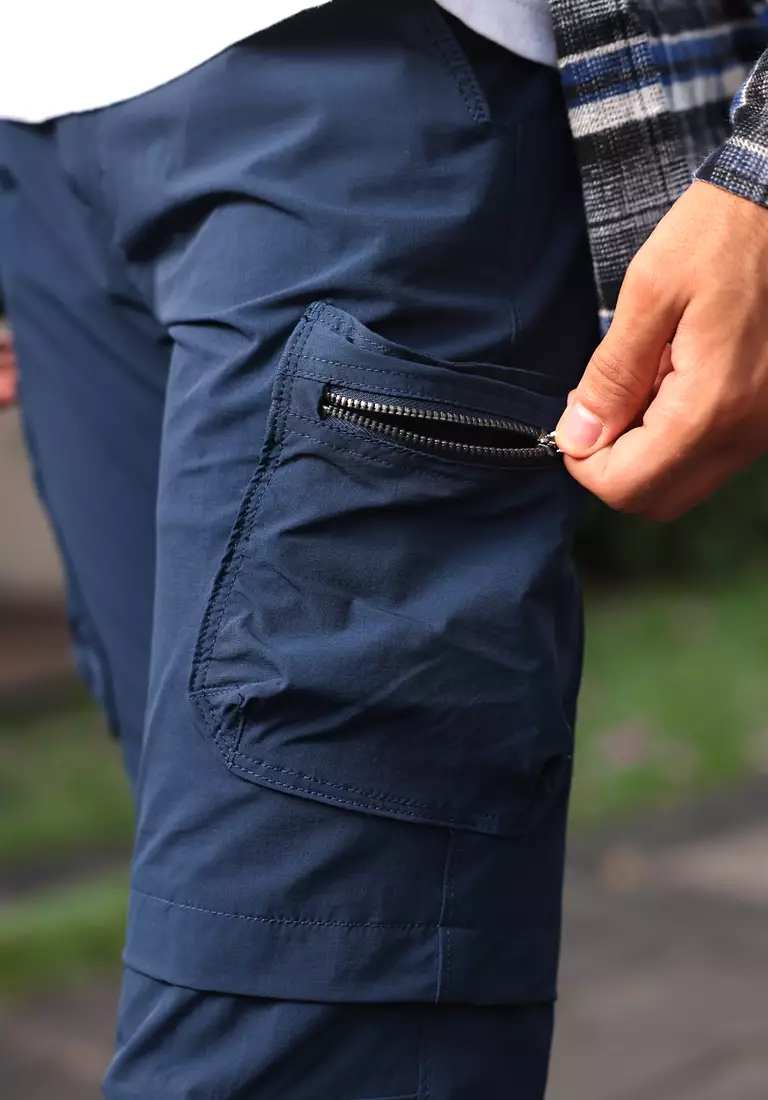 Oxcon Long Pants Cargo 4 WayStretch Nylon Cotton Navy Blue