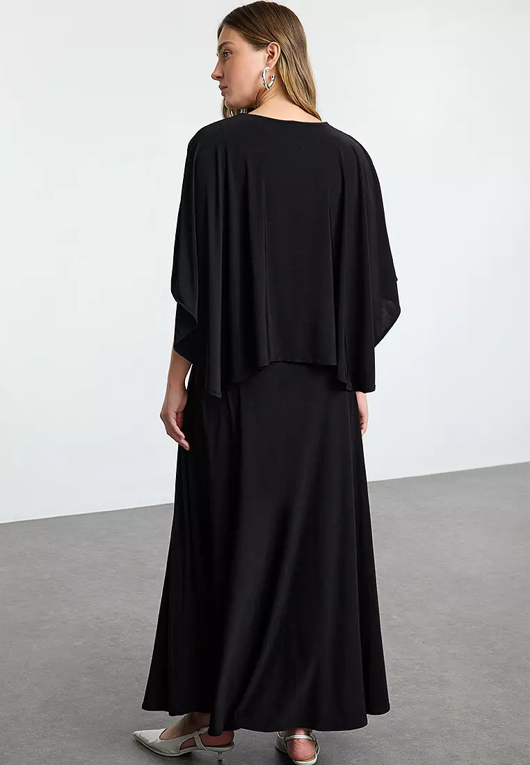 Maxi Three Quarter Sleeve Relaxed Dress