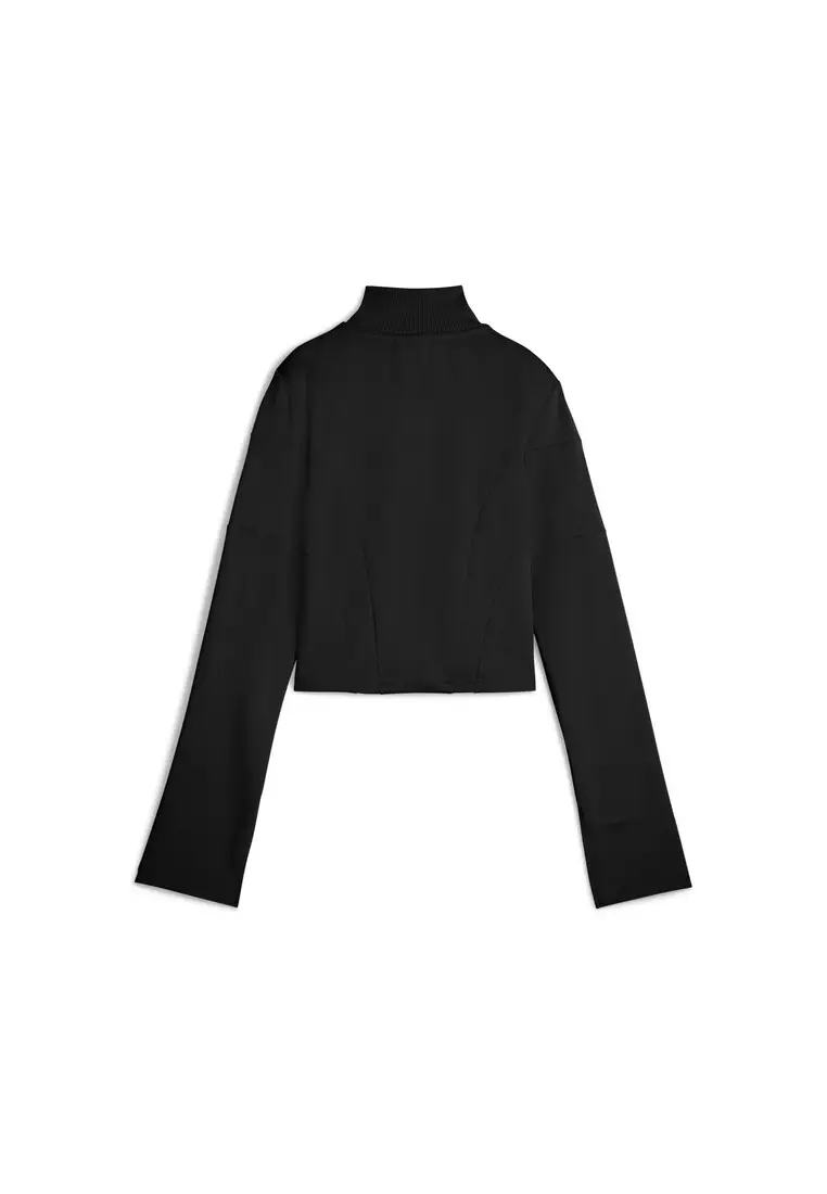 DARE TO Women's Slim Cropped Track Jacket