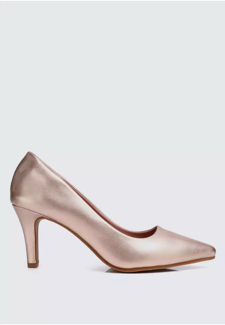 Discount on My Ballerine  shoes - SKU: Ashley Comfy Pumps In Rose Gold