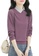 A-IN GIRLS purple Fashion Beaded Lapel Top 43CE9AA191F448GS_1