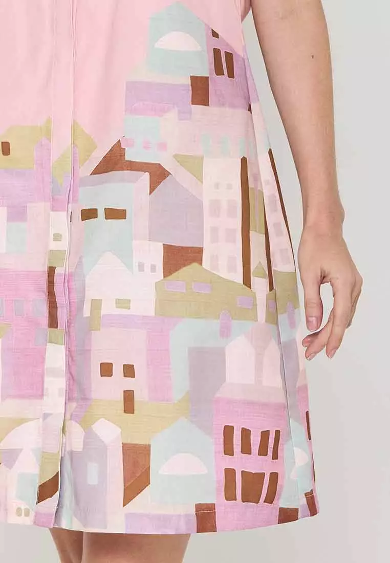 Scavina Collared Shirt Dress