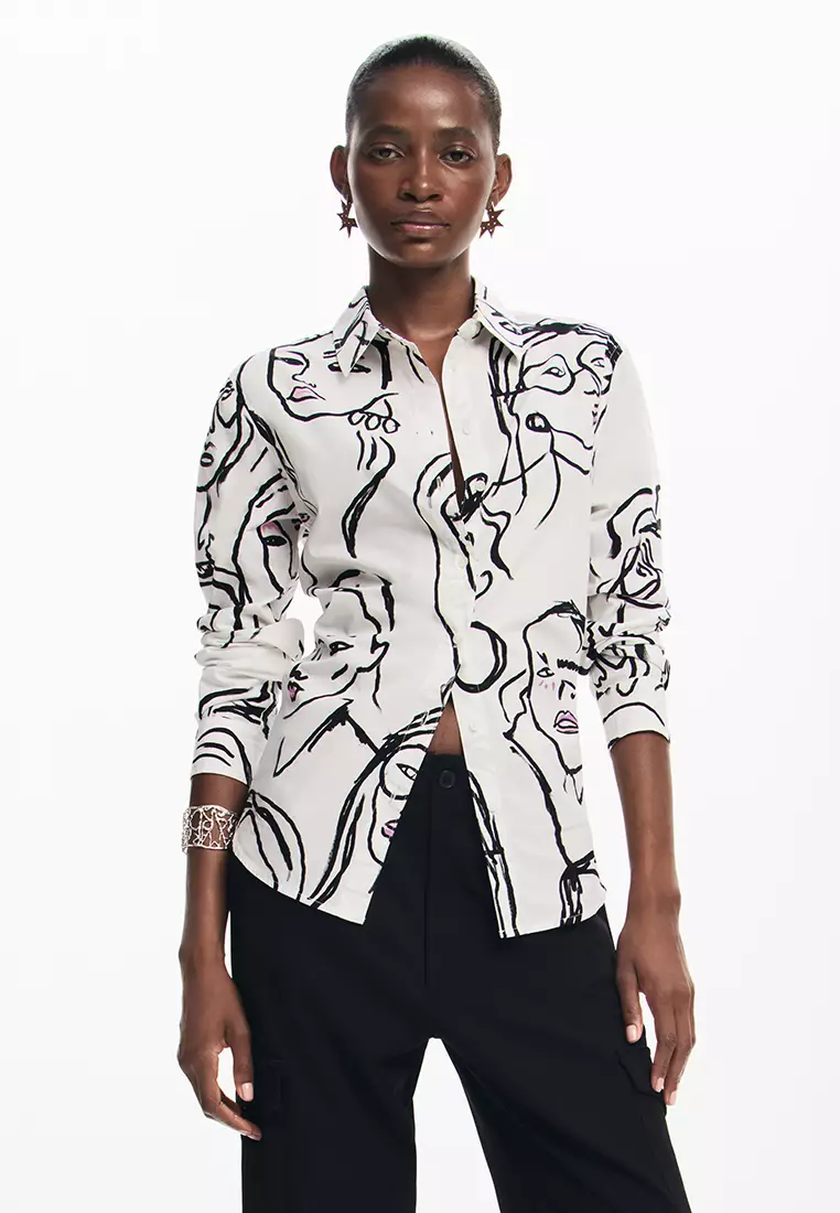 Desigual Woman Face print shirt.