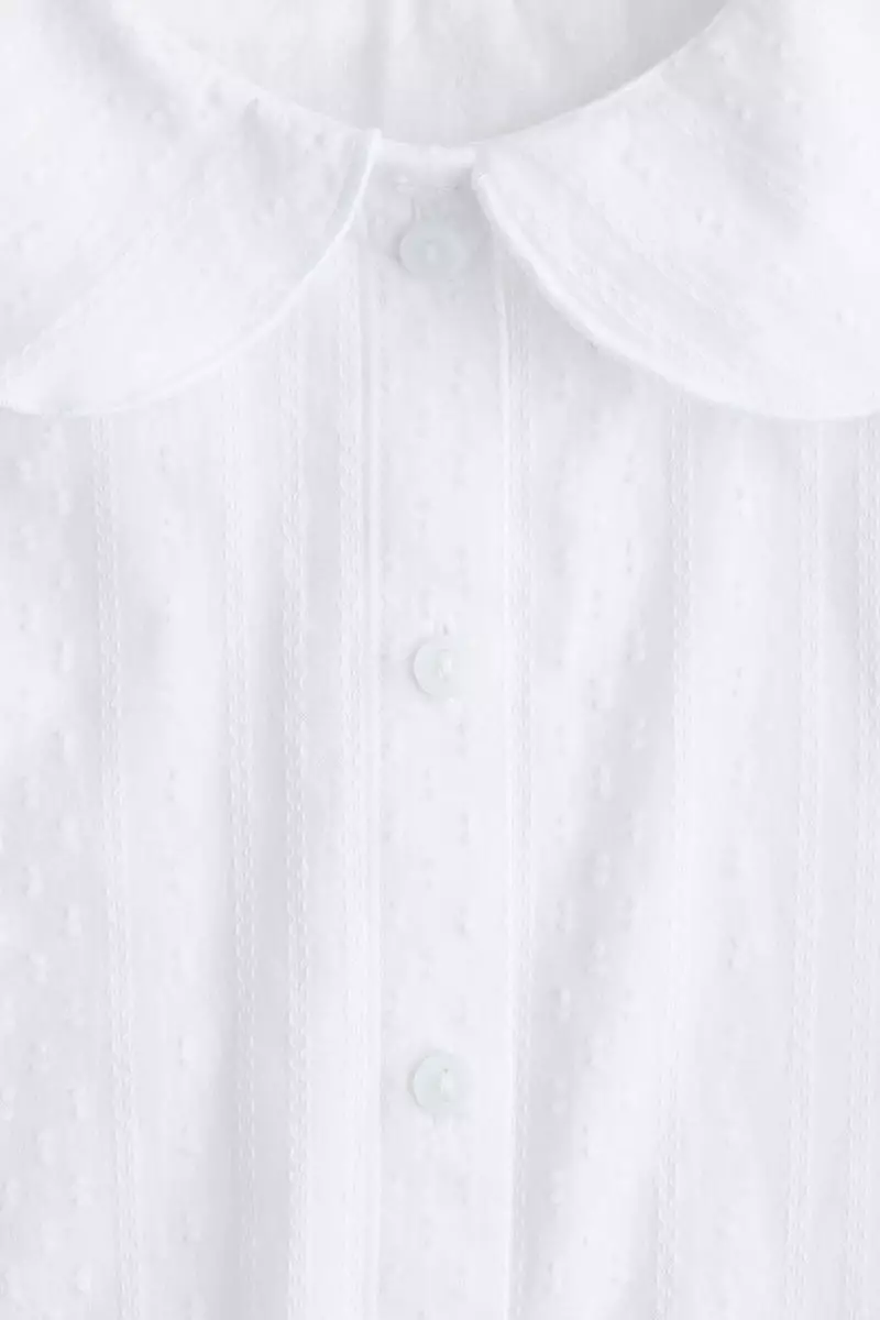 Textured cotton blouse