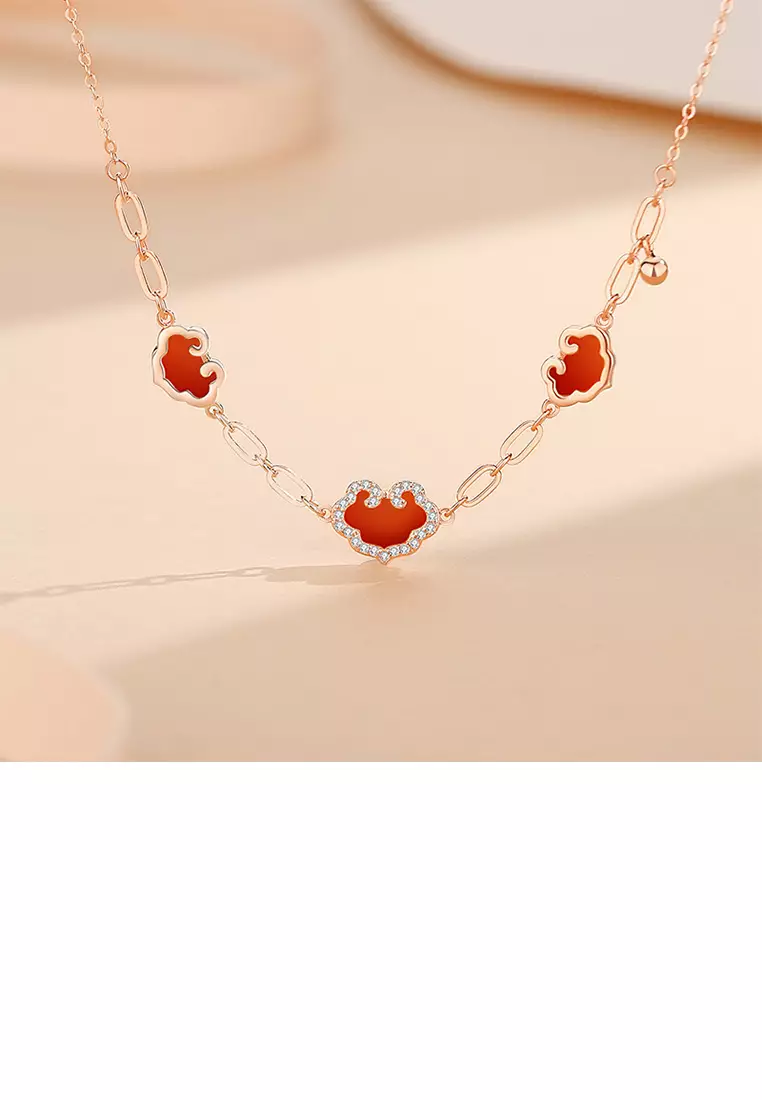 Gold hotsell agate necklace