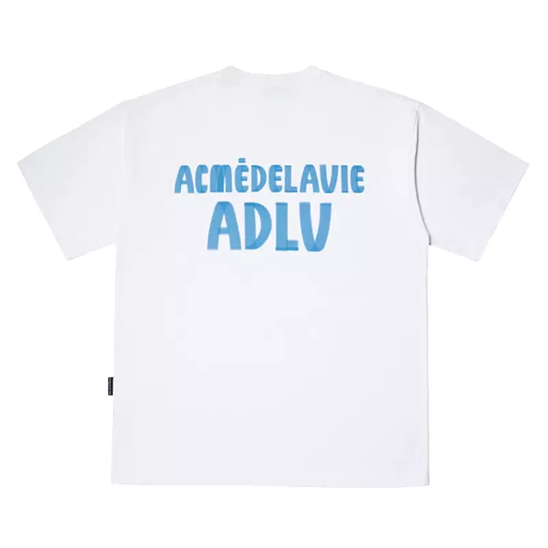 ADLV T-SHIRT MARKER BASIC LOGO WHITE BLUE