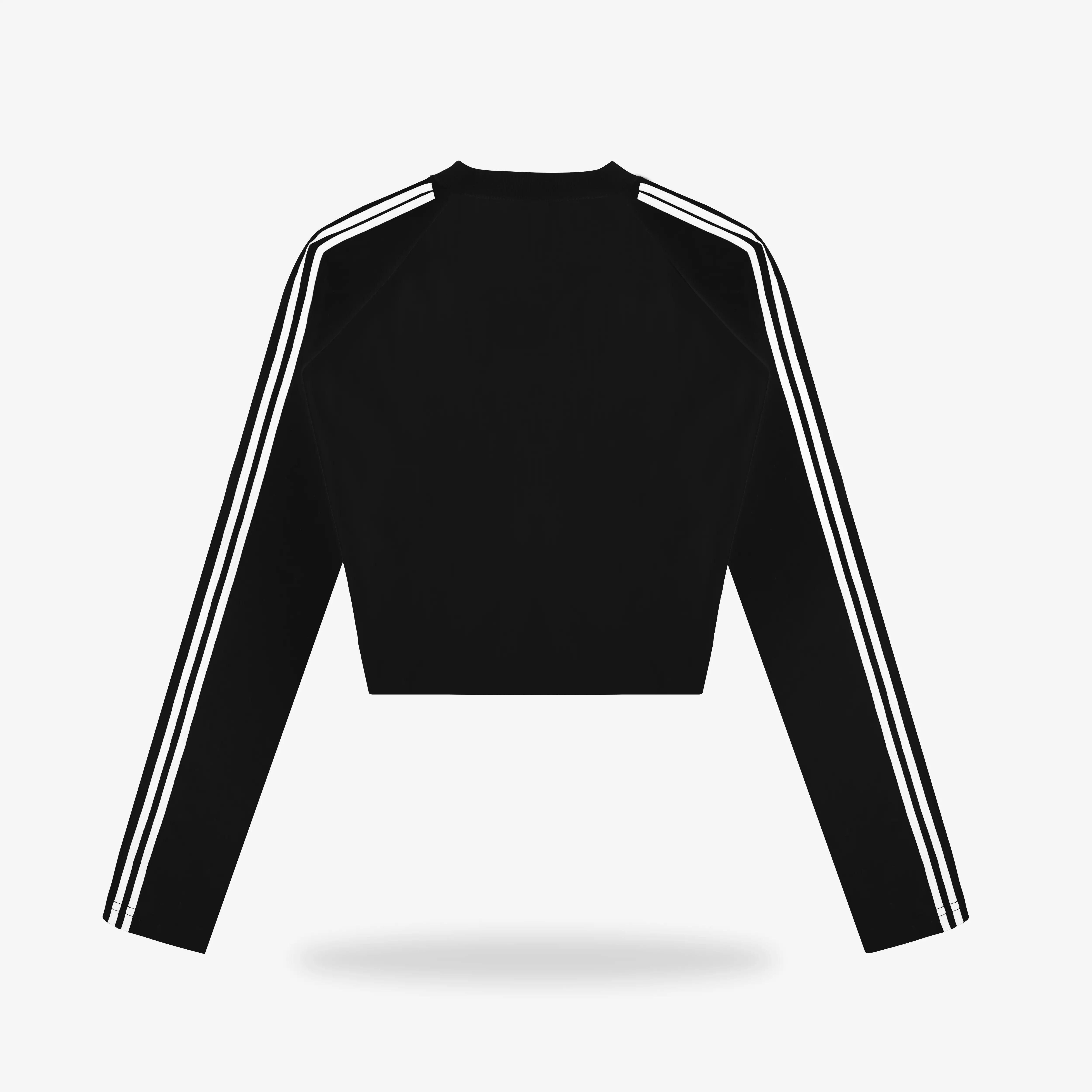 OOTDSUPPLY Cropteefit Longsleeve String Profound Full Black l Kaos Crop Lengan Panjang CLSSTRING002