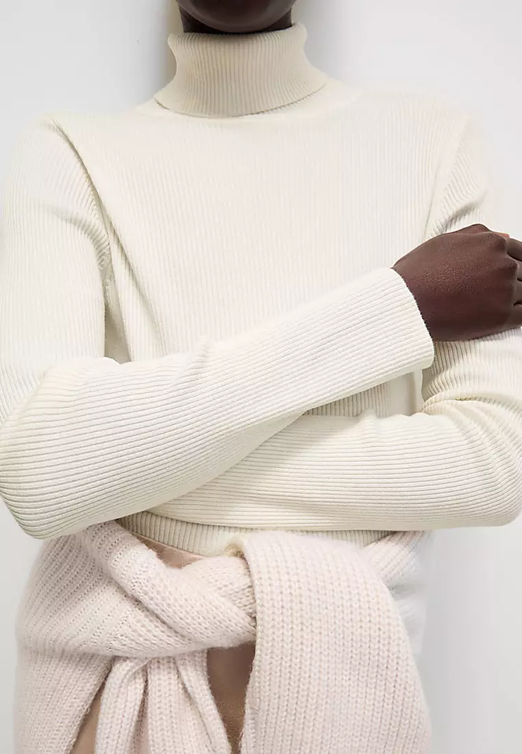 Ribbed Roll Neck Jumper