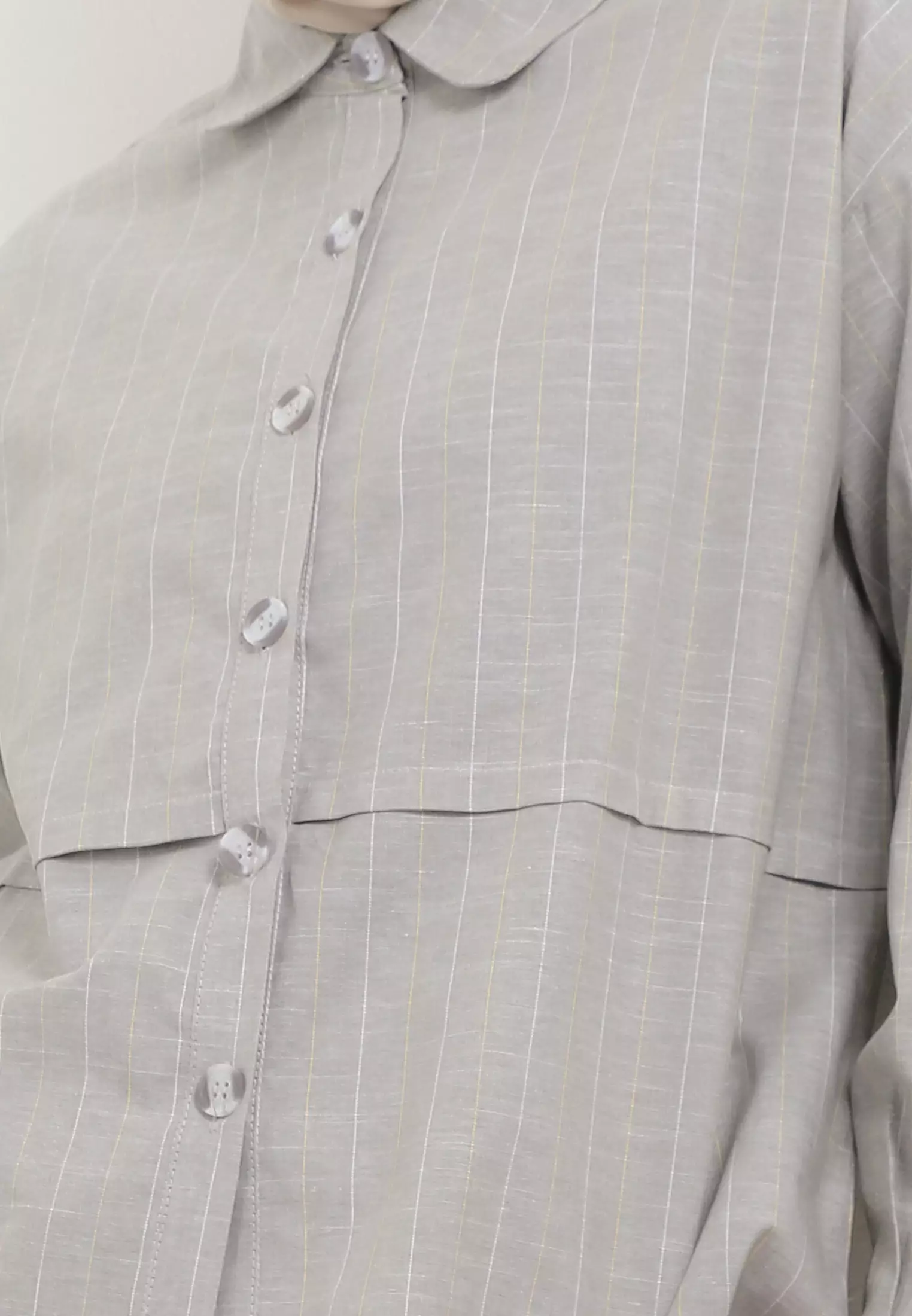 MFMW Keyvara Atasan blouse Sage Motif Kotak