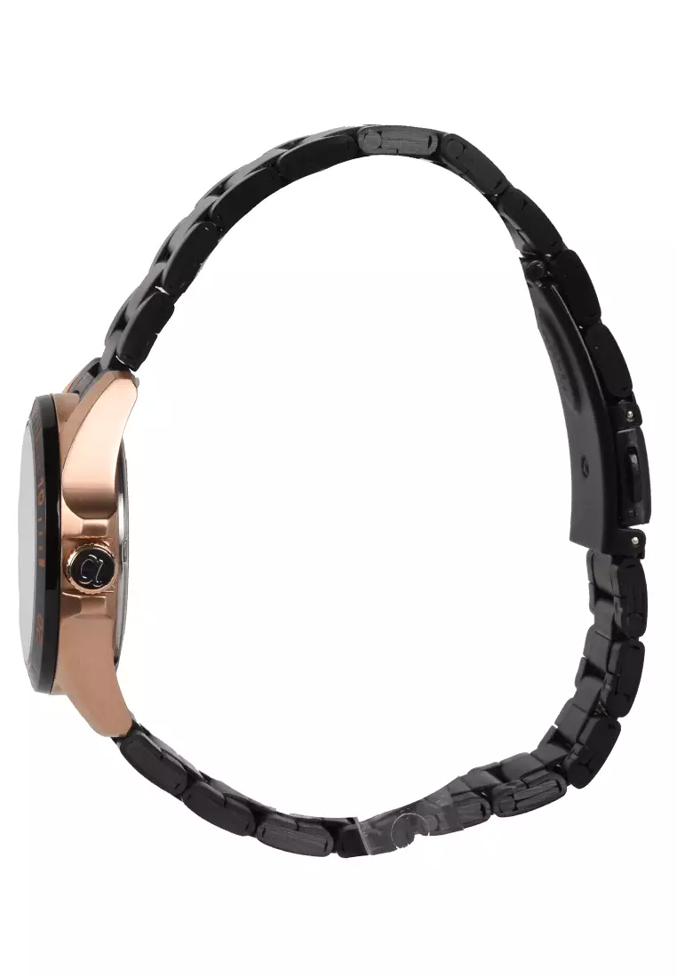 Alfa - Jam Tangan Wanita - Rosegold - Black Stainless Steel Bracelet - 99106L-A