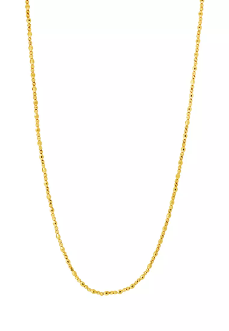 TOMEI Lusso Italia, Balls and Cylindrical Beads Necklace, Yellow Gold 916