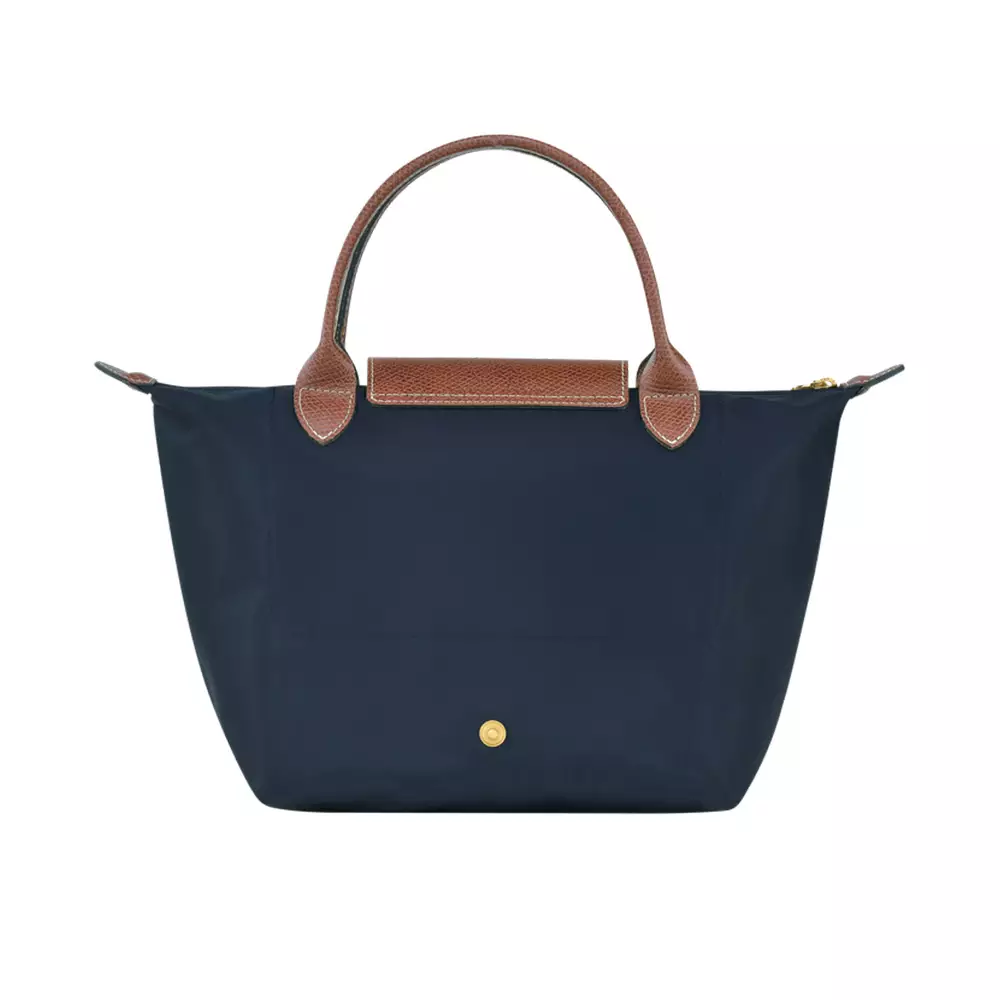 Le Pliage Original Small Top Handle Bag Navy/Brown