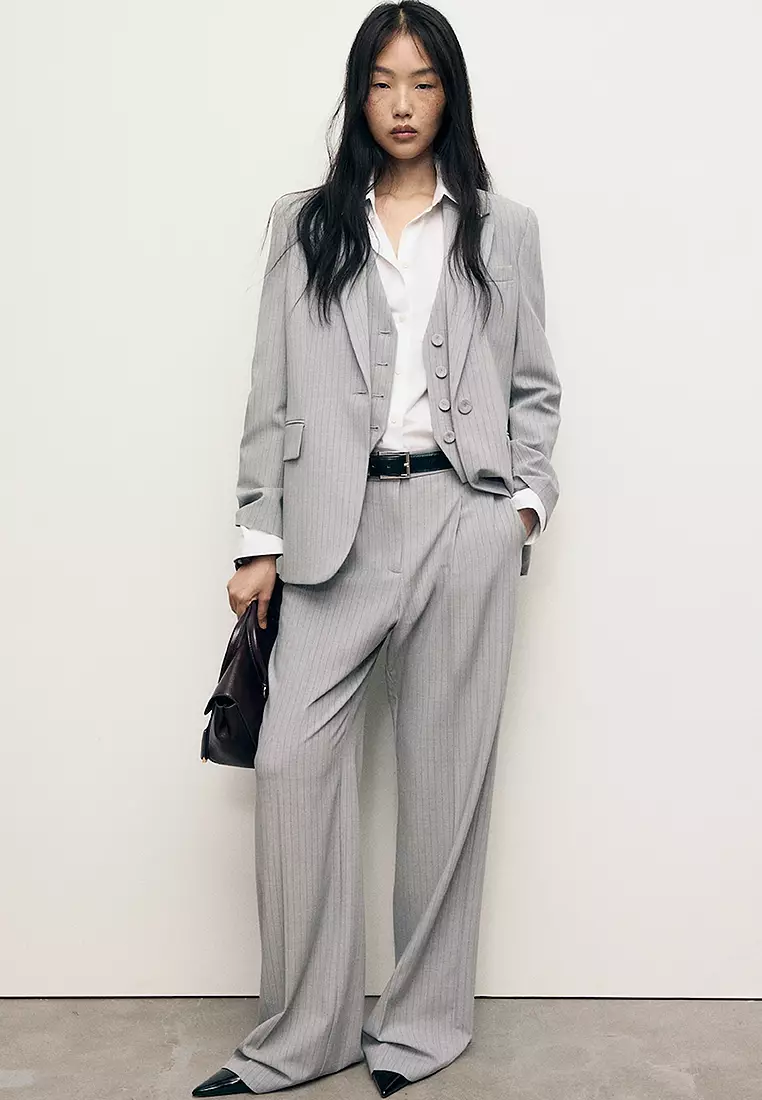 Pinstripe Suit Trousers