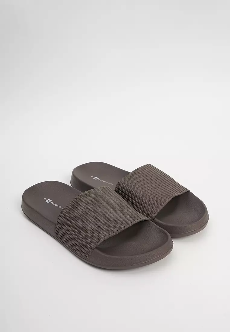 Discount on Penshoppe  shoes - SKU: Men's One Band Knit Slides With Pattern