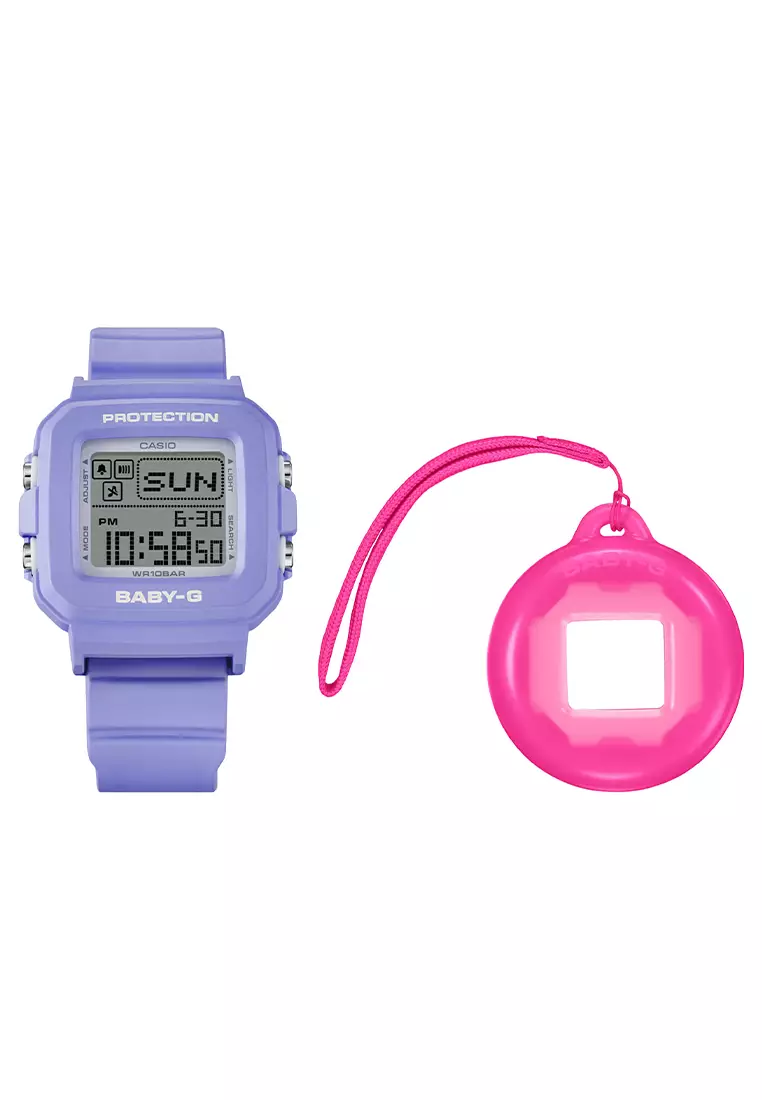 Jam Tangan Wanita Casio Baby-G BGD-10K-6D BABY-G＋PLUS Purple Resin Band